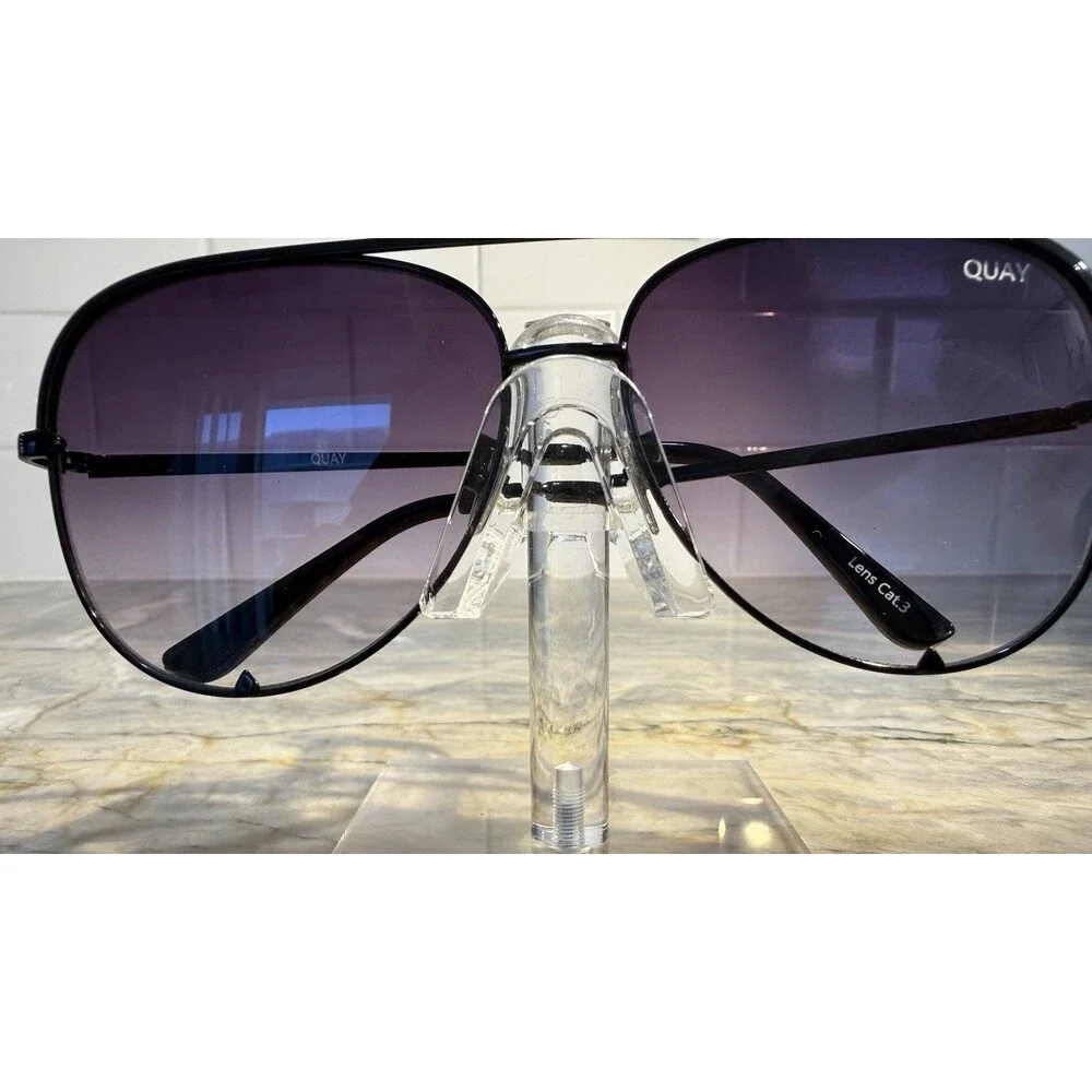 Quay Australia x Desi Perkins High Key Oversized Aviator Sunglasses NIB Unisex